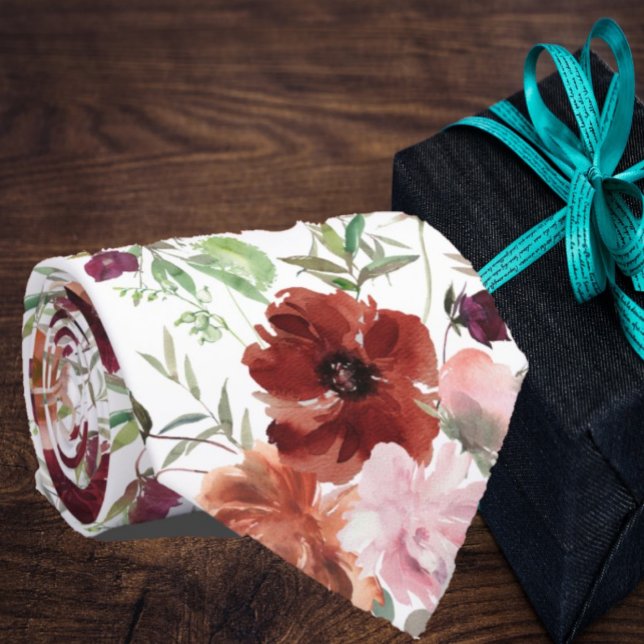 Cravate Ties florales aux roses roses et fleurs de cannell (Créateur téléchargé)