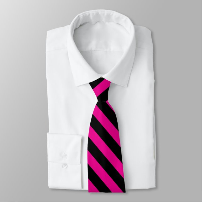 Cravate Ties noires et roses maçonniques à monogramme | Ca (Attaché)
