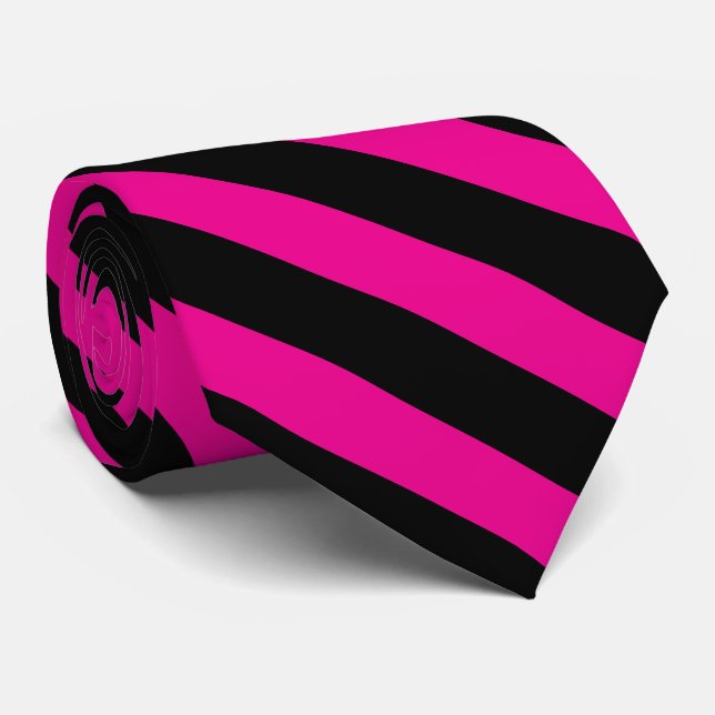 Cravate Ties noires et roses maçonniques à monogramme | Ca (Roulé)