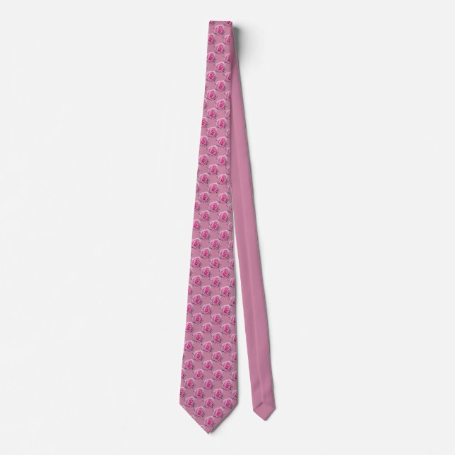 Cravate Ties Rose Roses Fleurs Roses Cadeaux Romantiques (Devant)