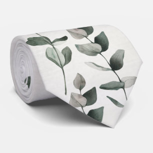 Cravate Tiges et feuilles de eucalyptus vert pour mariage