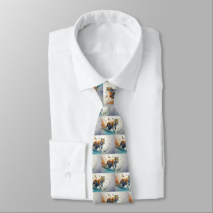 Cravate Tigre avec papillons