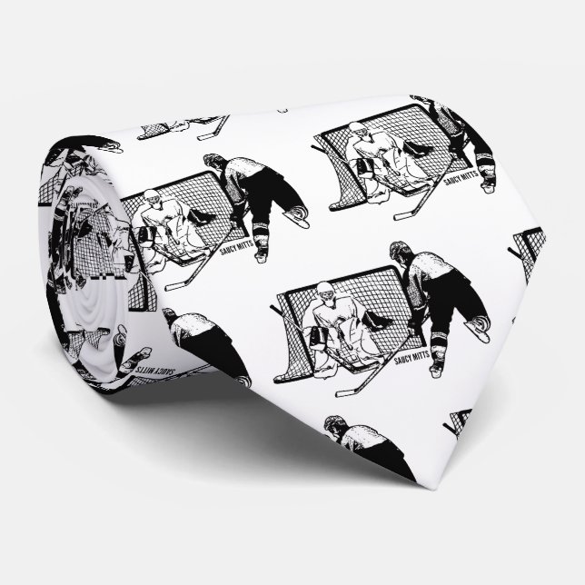 Cravate Tiré sur le croquis de hockey net (Roulé)