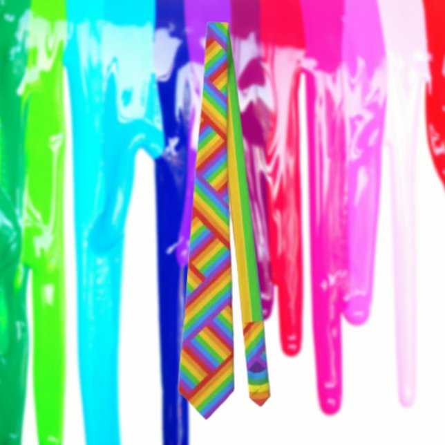 Cravate Tissage de la fierté : Drapeau arc-en-ciel entrela (Créateur téléchargé)