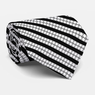 Cravate Tissu à dentelle Foulard à rayures ornementales