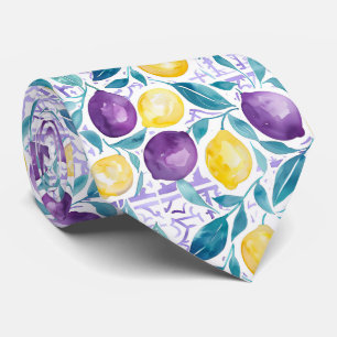 Cravate Tissu à motif citron pour homme