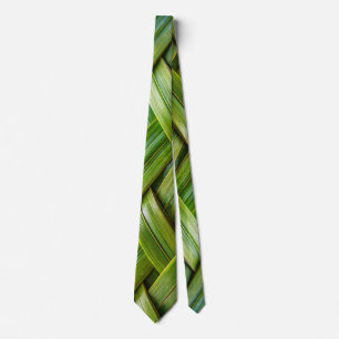 Cravate Tissu de bambou vert frais