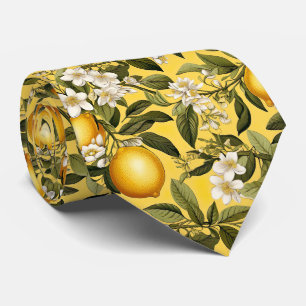 Cravate Tissu Motif Citron pour Homme 
