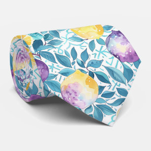Cravate Tissu Motif Citron pour Homme 