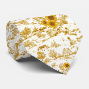 Cravate Toile Cottagecore Tournesol Campagne (2)