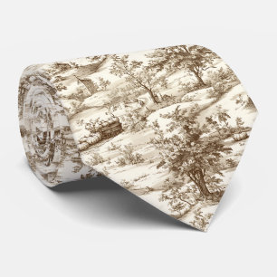Cravate Toile de campagne vintage récolte de citrouille (3