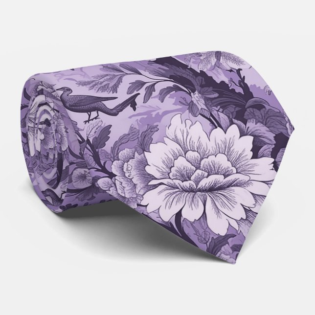 Cravate Toile violet vintage (Roulé)