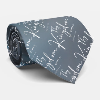 Cravate Ton Royaume Venez Script Moderne Bible Verse