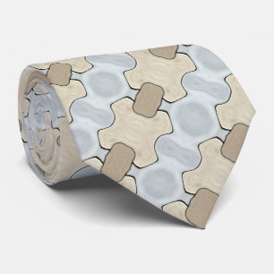 Cravate Tons de terre coupés