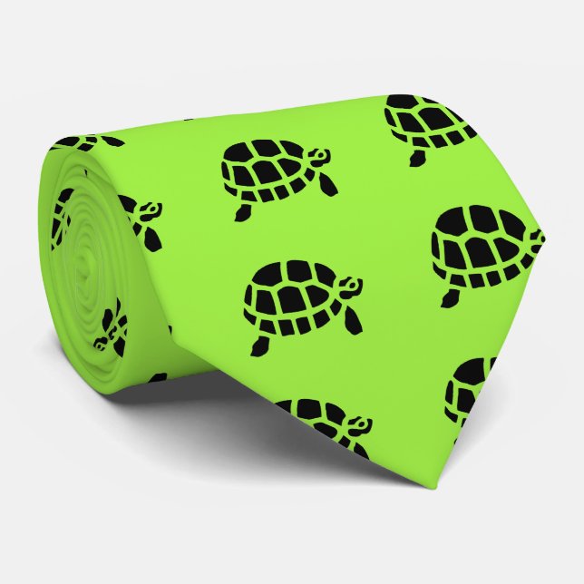Cravate Tortoise Turtle Animal Vintage Bois Engraving (Roulé)