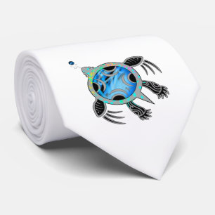 Cravate Tortue marine peinte