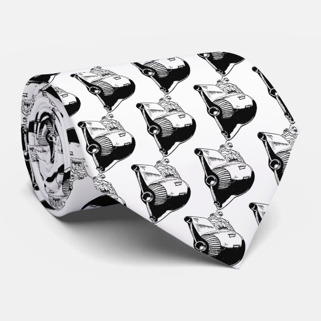 Cravate Touche de nostalgie - Rocketship Retro (Roulé)