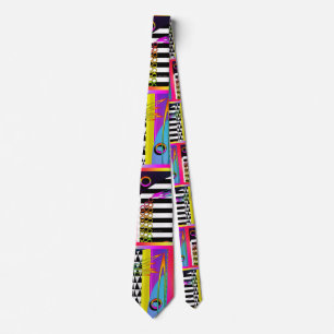 Cravate Touches de piano noir blanc