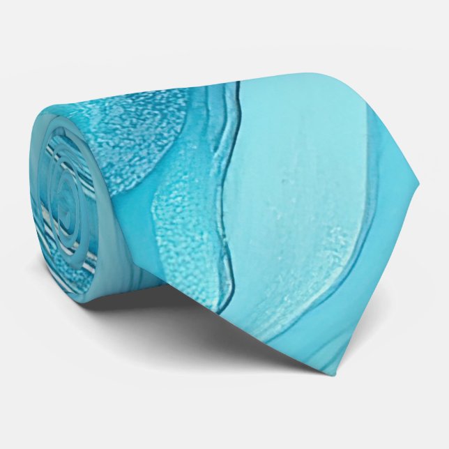 Cravate tourbillon d'agate Turquoise (Roulé)
