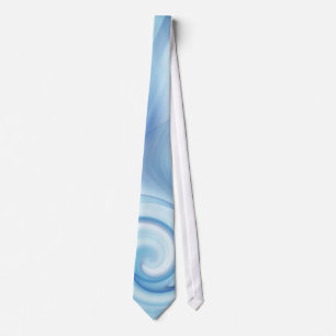 Cravate Tourbillons bleu d'Aquarelle