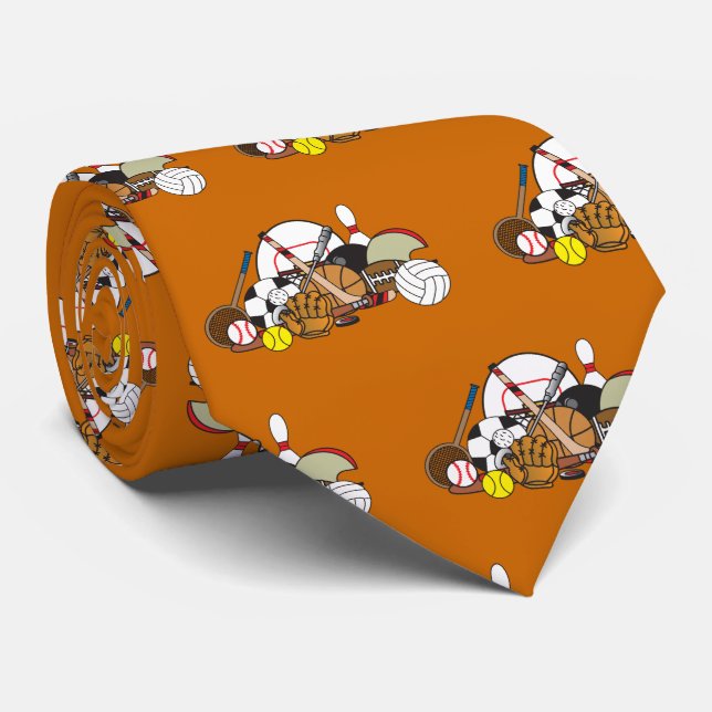 Cravate Toutes les balles de sport (Roulé)