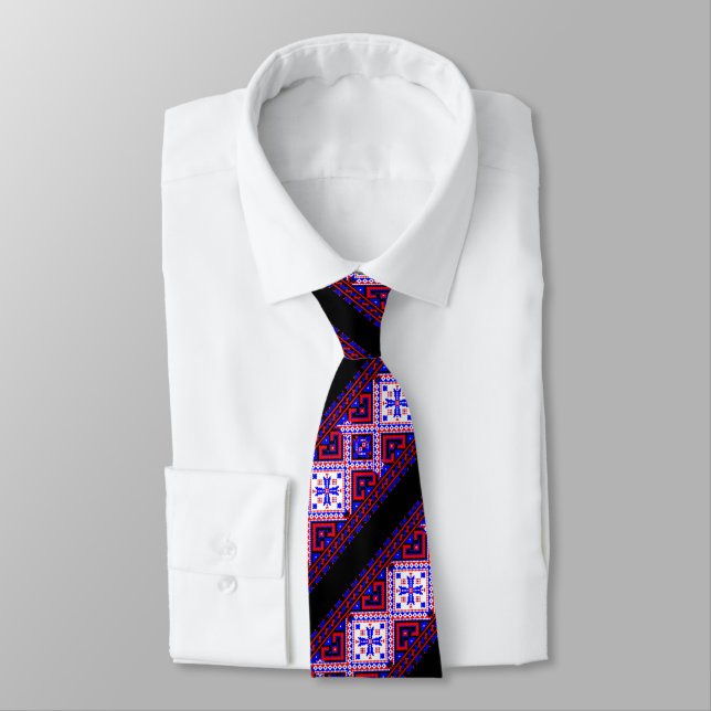 Cravate Tradition de la frontière des broderies ethniques  (Attaché)