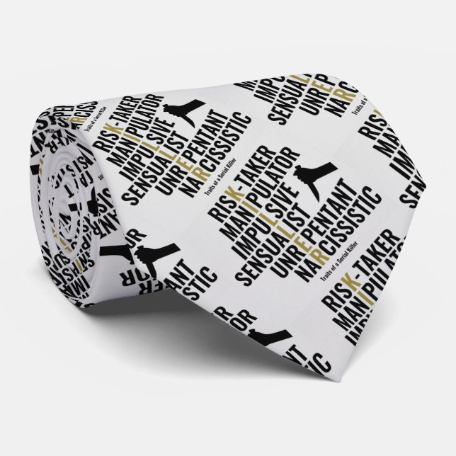 Cravate Traits d'un tueur série (Roulé)