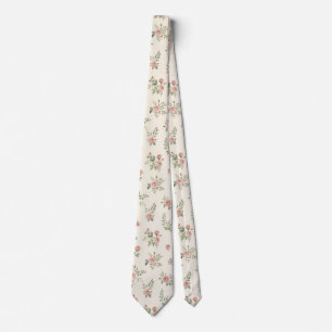 Cravate travée florale conçue avec des fleurs