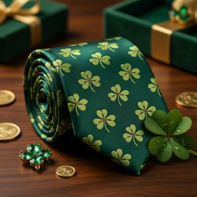Cravate Trèfle de Forest Green (Créateur téléchargé)
