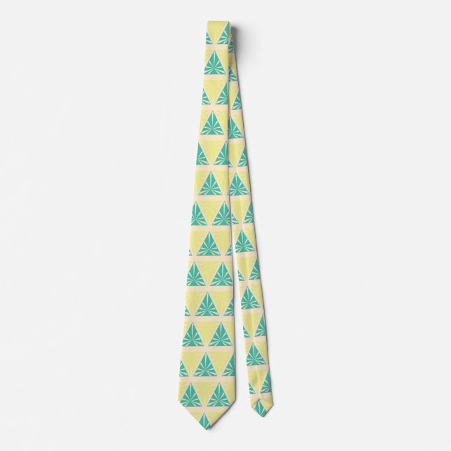 Cravate Triangle vert Motif par magasin (Devant)
