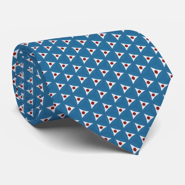 Cravate Triangles bleus (Roulé)