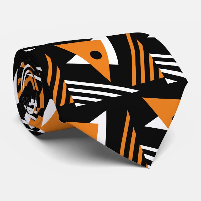 Cravate Triangles géométriques Abstraits modernes (Roulé)