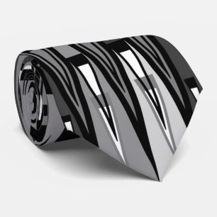 Cravate Triangles Gray Et Noir,