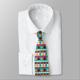 Cravate Tribal moderne coloré Bohème Motif tendance