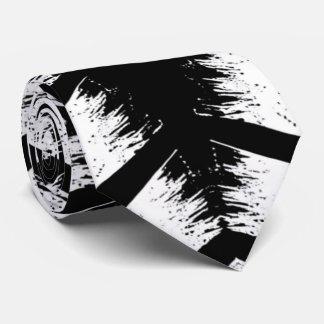 Cravate tribal noir et blanc élégant pour hommes