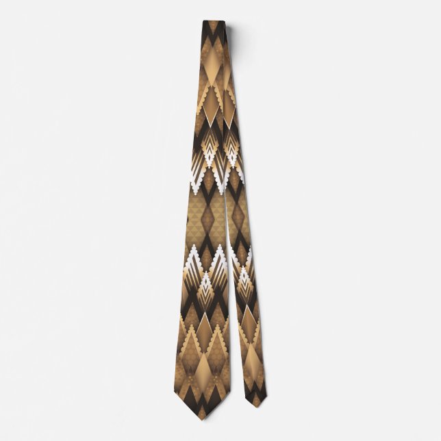 CRAVATE TRIBAL RUSTIQUE TRIANGULAIRE MOTIF (Devant)