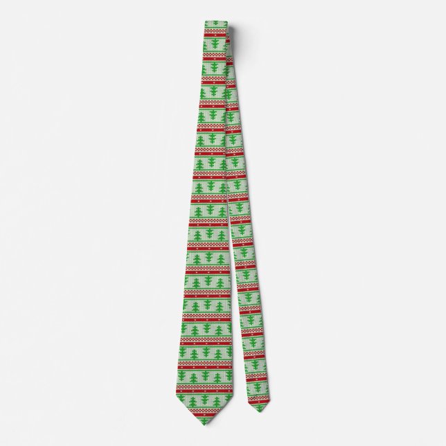 Cravate Tricot de Noël sans couture motif 2 + vos idées (Devant)