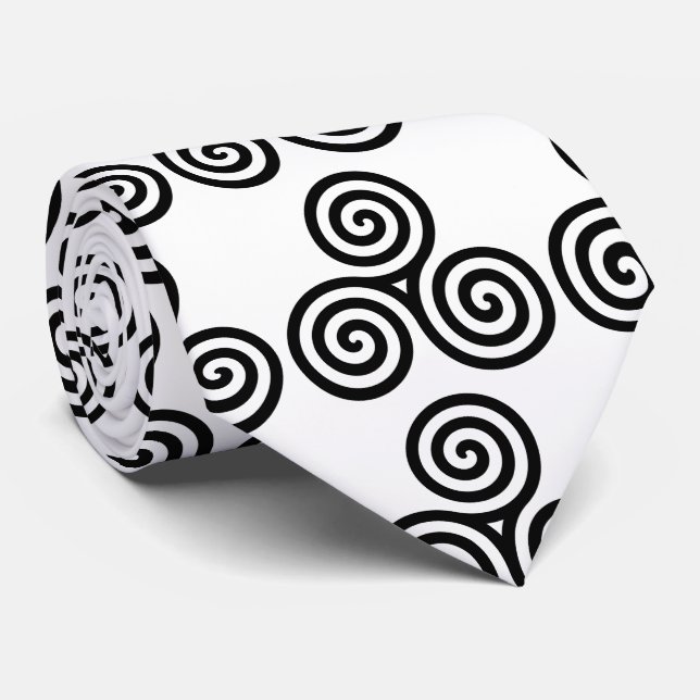 Cravate Triple spirale noire Thunder_Cove (Roulé)