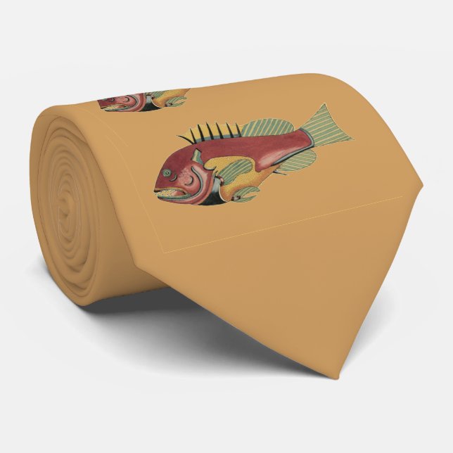 Cravate Trois poissons moches (Roulé)