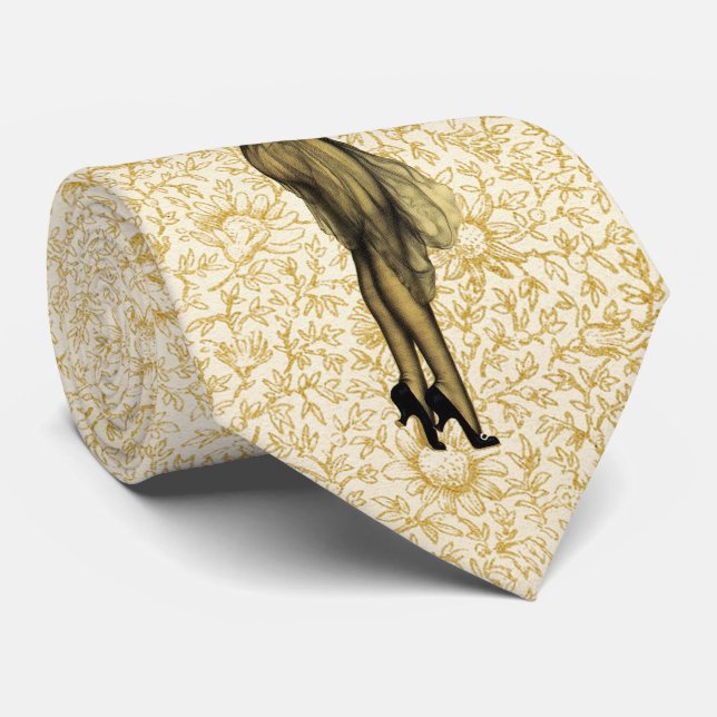 Cravate Trois rétros filles vintages avec l'art Nouveau (Roulé)