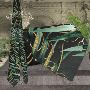 Cravate Tropical Mariage Col Palmier 3