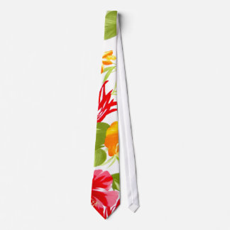 Cravate tropicale florale de fiesta de ketmie