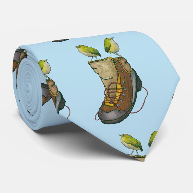 Cravate Tuke en métal sur une botte de randonnée (Roulé)