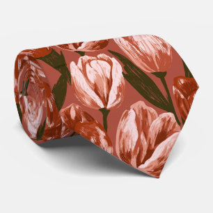 Cravate Tulipe Imprimée Vêtement de Mariage Vintage pour G