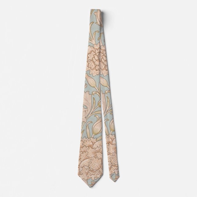 Cravate Tulipe sauvage de William Morris, design floral (Devant)