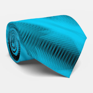 Cravate Turquoise Abstrait Futuriste Motif Diagonal Art