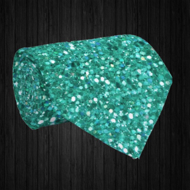 Cravate Turquoise Blue Sparkles Faux Parties scintillant F (Créateur téléchargé)