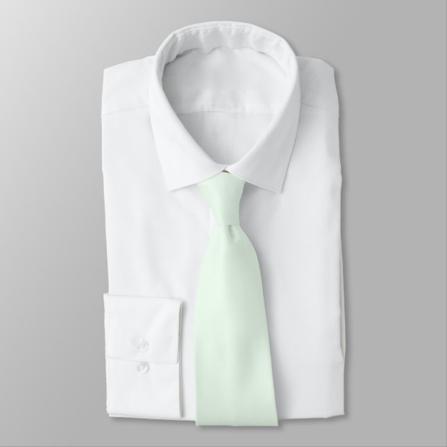 Cravate Turquoise Vert Doux Pale Blanc Pastel Couleur Soli (Attaché)