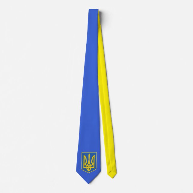 Cravate Ukraine Trident Flag (Devant)