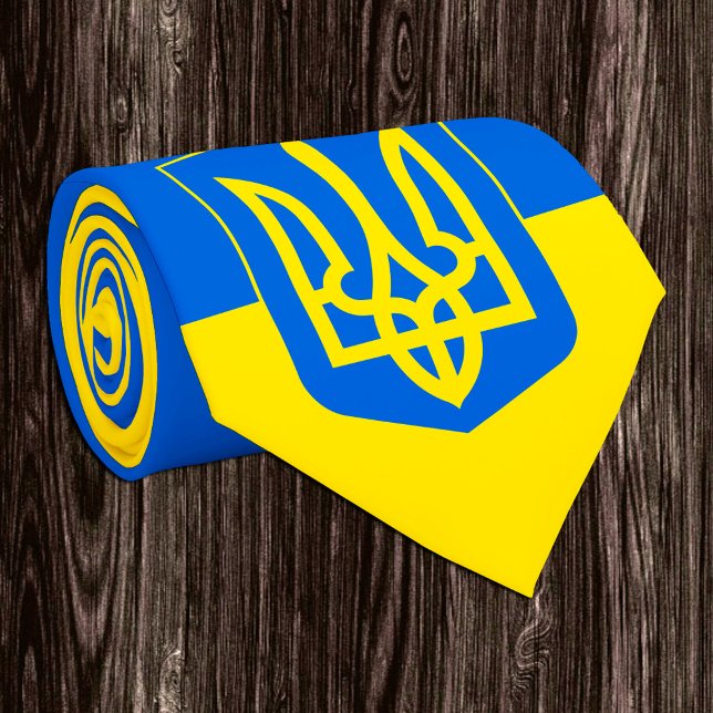 Cravate Ukraine, Tryzub, Drapeau ukrainien / Nec d'armoiri (Créateur téléchargé)